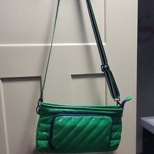 THINK ROYLN Green Quilted Crossbody Bag NWOT